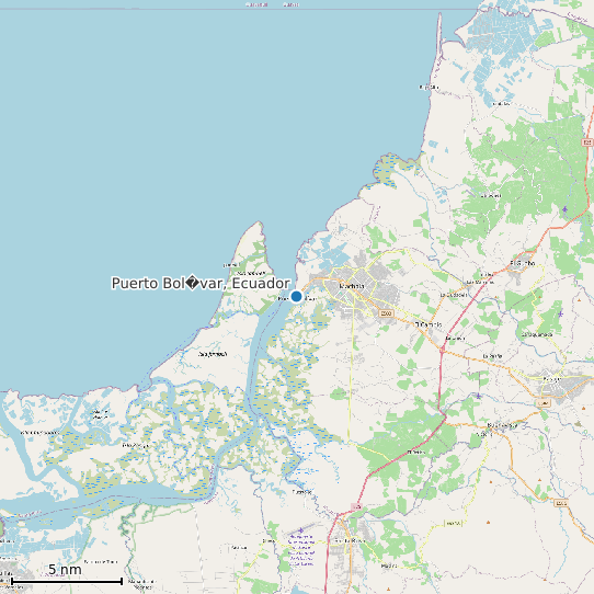 Map of Puerto Bol�var, Ecuador Tide Prediction Station