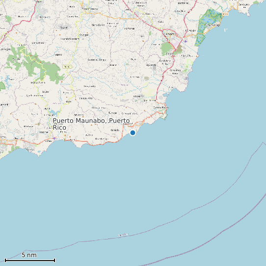 Map of Puerto Maunabo, Puerto Rico Tide Prediction Station