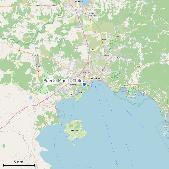 Map of Puerto Montt, Chile Tide Prediction Station