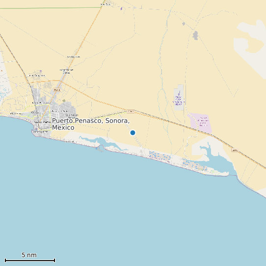 Map of Puerto Penasco, Sonora, Mexico Tide Prediction Station