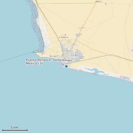 Map of Puerto Penasco, Sonora, Mexico (3) Tide Prediction Station