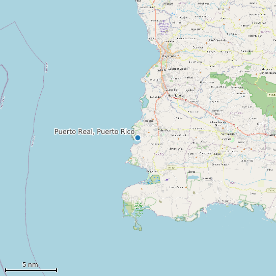 Map of Puerto Real, Puerto Rico Tide Prediction Station