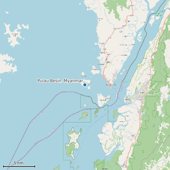 Map of Pulau Besin, Myanmar Tide Prediction Station
