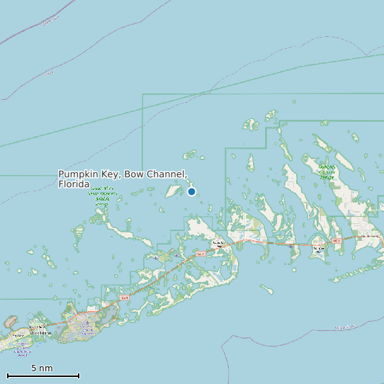 Map of Pumpkin Key, Bow Channel, Florida Tide Prediction Station