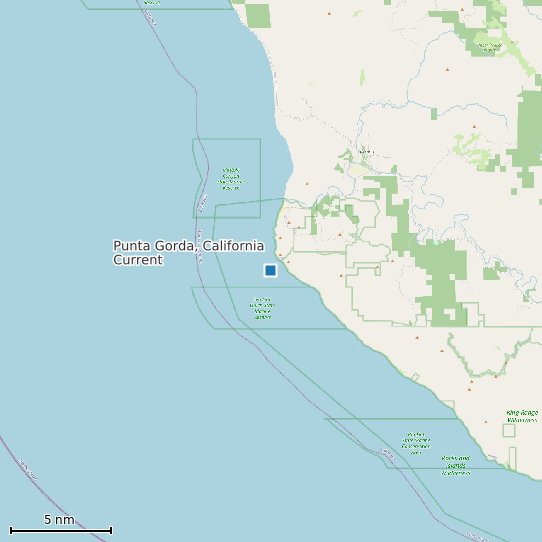 Map of Punta Gorda, California Current Prediction Station