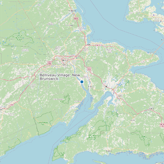 Map of Belliveau Village, New Brunswick Tide Prediction Station