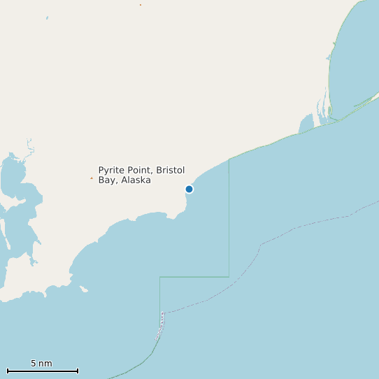 Map of Pyrite Point, Bristol Bay, Alaska Tide Prediction Station
