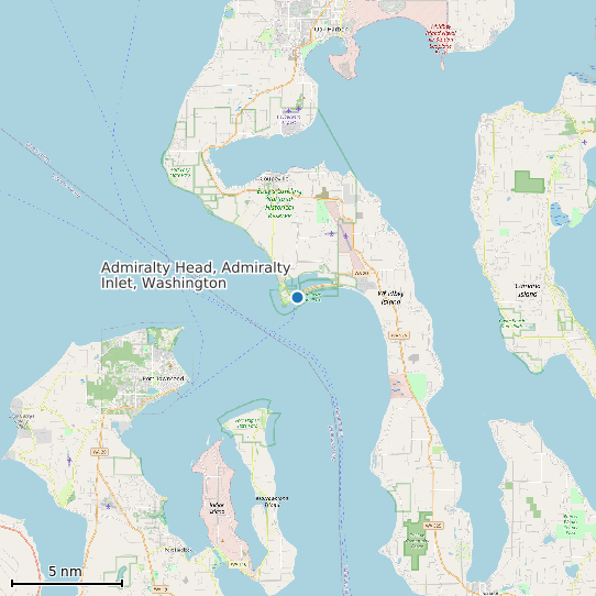 Map of Admiralty Head, Admiralty Inlet, Washington Tide Prediction Station