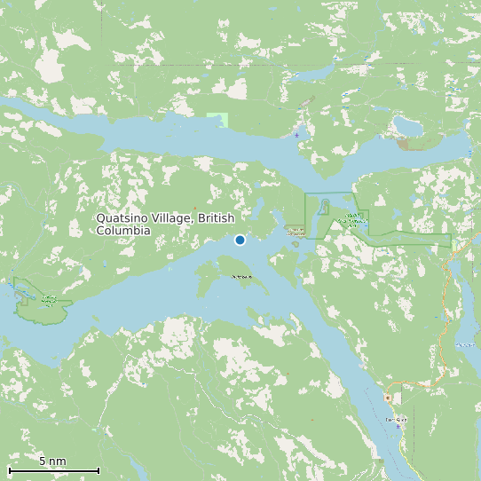 Map of Quatsino Village, British Columbia Tide Prediction Station