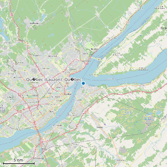 Map of Qu�bec (Lauzon), Qu�bec Tide Prediction Station