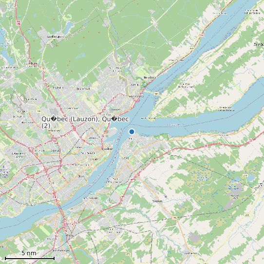 Map of Qu�bec (Lauzon), Qu�bec (2) Tide Prediction Station