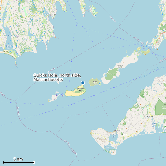 Map of Quicks Hole, north side, Massachusetts Tide Prediction Station