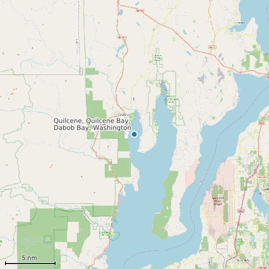 Map of Quilcene, Quilcene Bay, Dabob Bay, Washington Tide Prediction Station