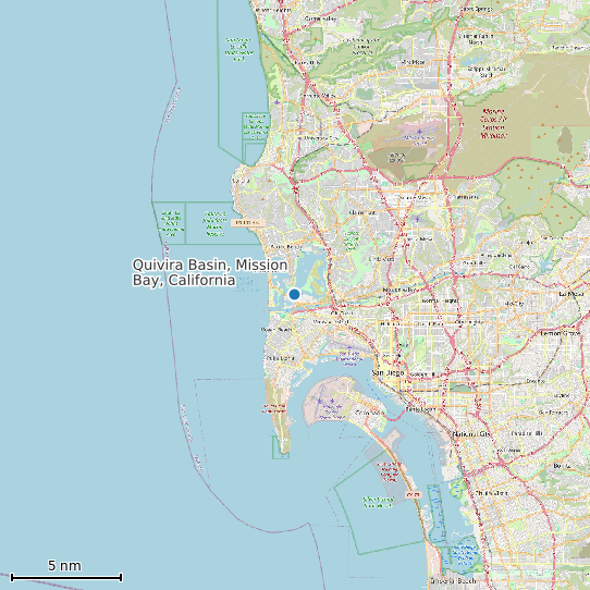 Map of Quivira Basin, Mission Bay, California Tide Prediction Station