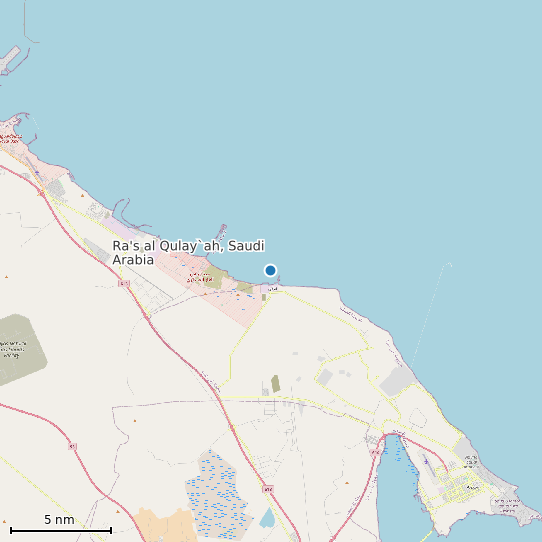 Map of Ra's al Qulay`ah, Saudi Arabia Tide Prediction Station