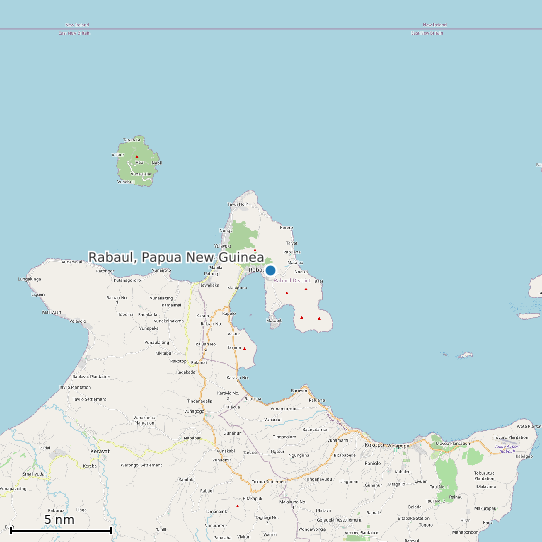 Map of Rabaul, Papua New Guinea Tide Prediction Station