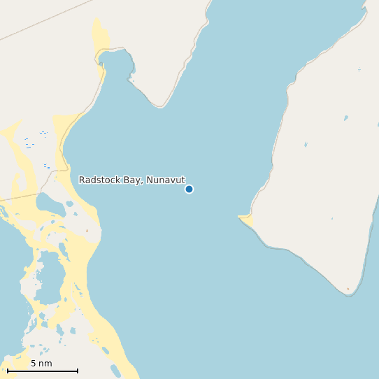 Map of Radstock Bay, Nunavut Tide Prediction Station