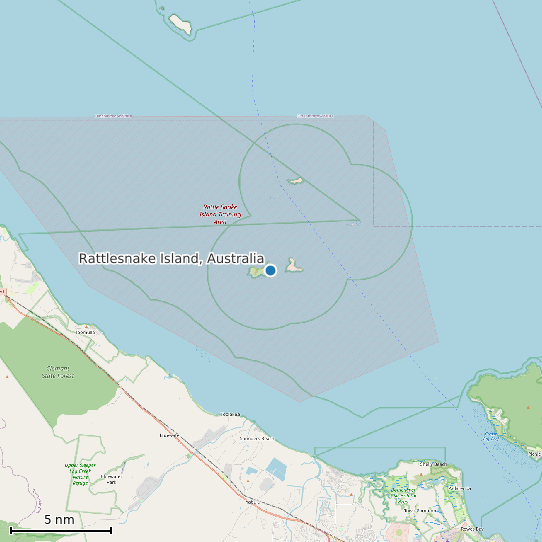 Map of Rattlesnake Island, Australia Tide Prediction Station