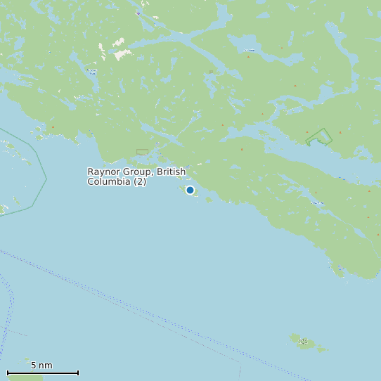 Map of Raynor Group, British Columbia (2) Tide Prediction Station