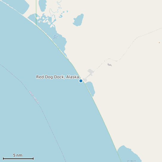 Map of Red Dog Dock, Alaska Tide Prediction Station