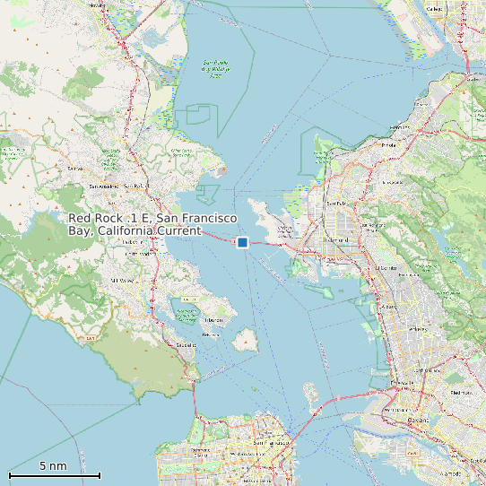 Map of Red Rock .1 E, San Francisco Bay, California Current Prediction Station