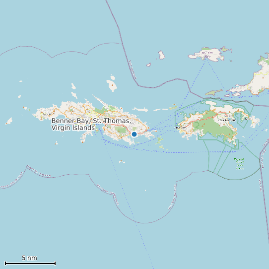 Map of Benner Bay, St. Thomas, Virgin Islands Tide Prediction Station
