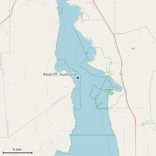 Map of Redcliff, Australia Tide Prediction Station