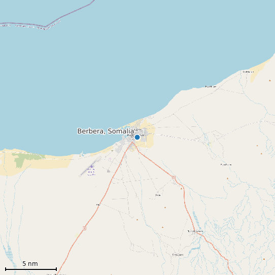 Map of Berbera, Somalia Tide Prediction Station