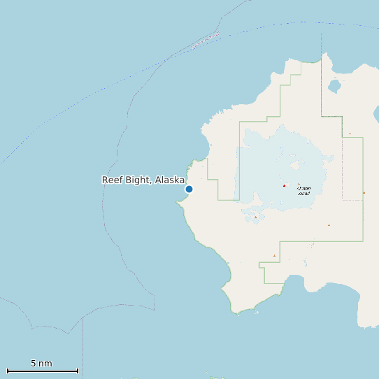 Map of Reef Bight, Alaska Tide Prediction Station