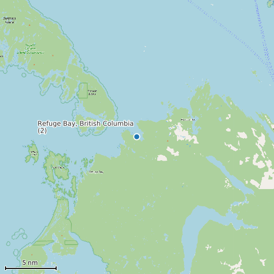 Map of Refuge Bay, British Columbia (2) Tide Prediction Station