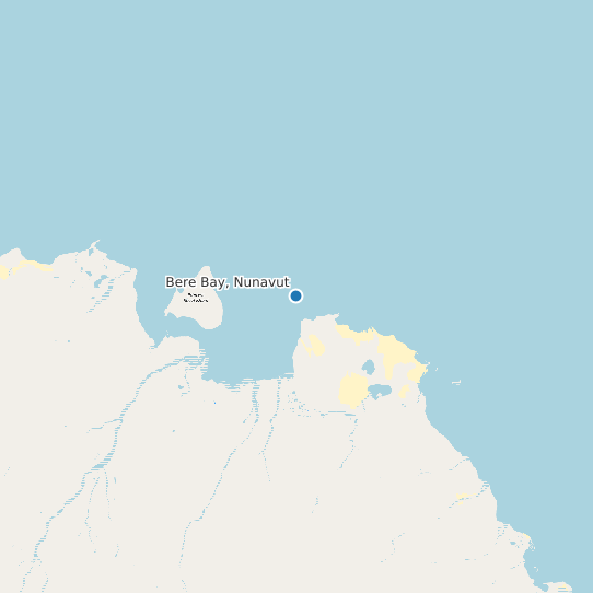 Map of Bere Bay, Nunavut Tide Prediction Station