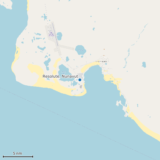 Map of Resolute, Nunavut Tide Prediction Station
