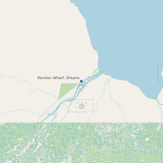 Revillon Wharf, Ontario map