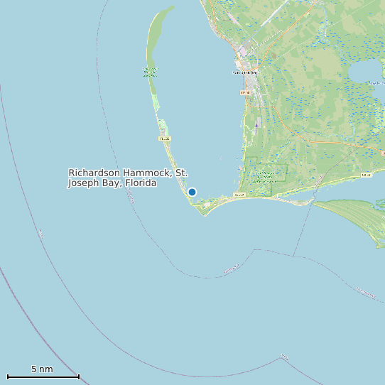 Map of Richardson Hammock, St. Joseph Bay, Florida Tide Prediction Station