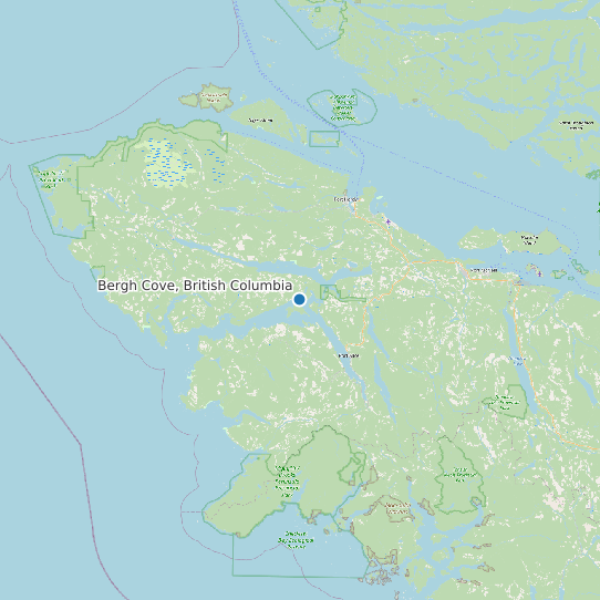 Map of Bergh Cove, British Columbia Tide Prediction Station