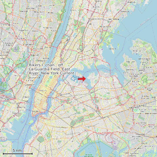 Map of Rikers I. chan., off La Guardia Field, East River, New York Current Prediction Station