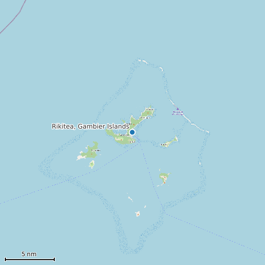 Map of Rikitea, Gambier Islands Tide Prediction Station