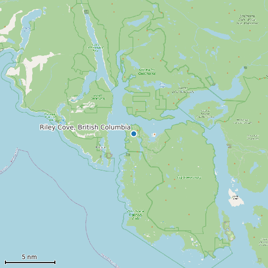 Map of Riley Cove, British Columbia Tide Prediction Station