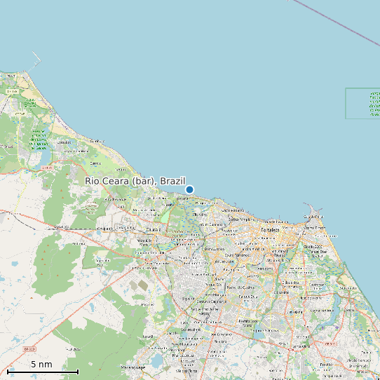 Map of Rio Ceara (bar), Brazil Tide Prediction Station