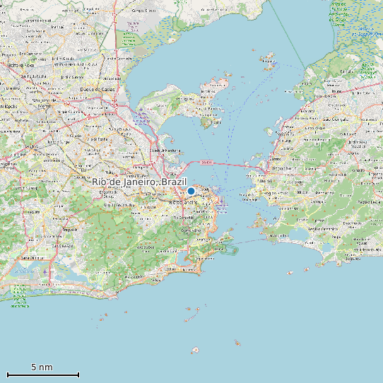 Map of Rio de Janeiro, Brazil Tide Prediction Station