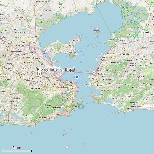 Map of Rio de Janeiro, Brazil (2) Tide Prediction Station