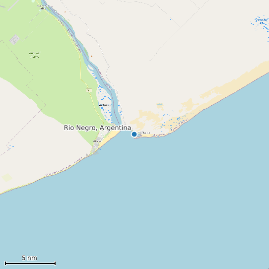 Map of Rio Negro, Argentina Tide Prediction Station