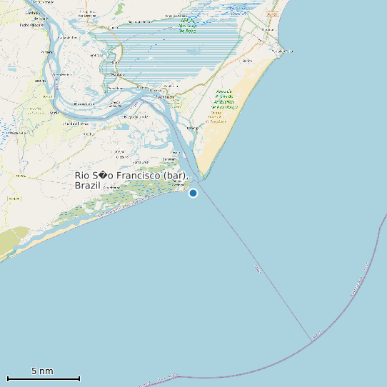 Map of Rio S�o Francisco (bar), Brazil Tide Prediction Station