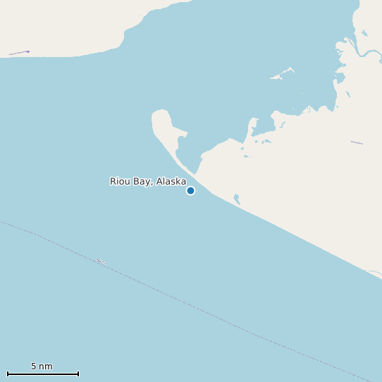 Map of Riou Bay, Alaska Tide Prediction Station