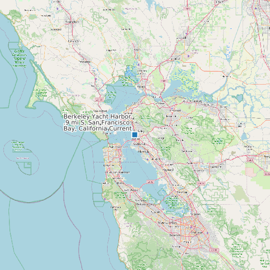 Map of Berkeley Yacht Harbor .9 mi S, San Francisco Bay, California Current Prediction Station
