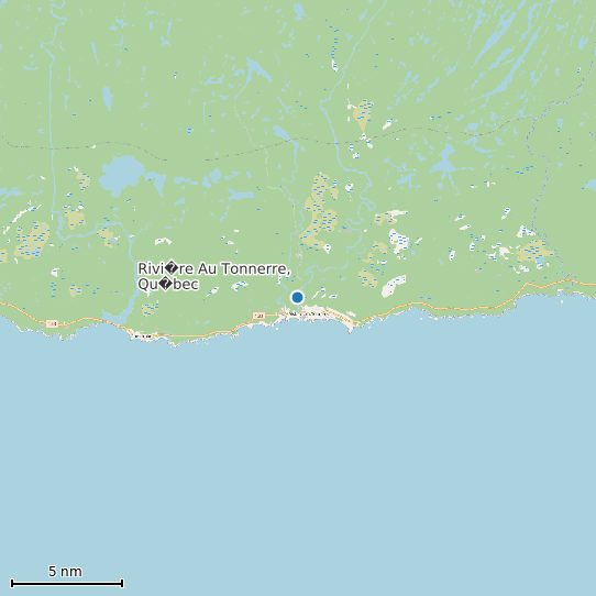 Map of Rivi�re Au Tonnerre, Qu�bec Tide Prediction Station