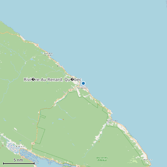 Map of Rivi�re-Au-Renard, Qu�bec Tide Prediction Station