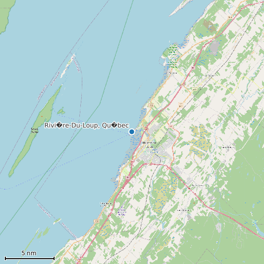 Map of Rivi�re-Du-Loup, Qu�bec Tide Prediction Station