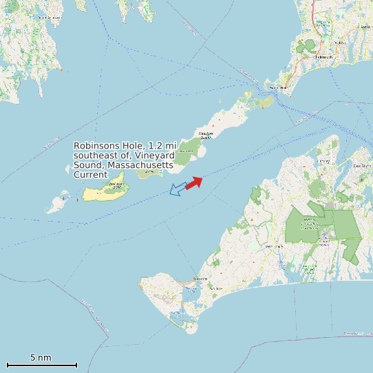 Map of Robinsons Hole, 1.2 mi southeast of, Vineyard Sound, Massachusetts Current Prediction Station