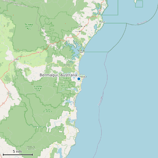 Map of Bermagui, Australia Tide Prediction Station